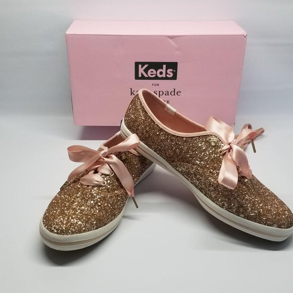 Keds Shoes - Keds Kate Spade Glitter Sneakers Women S7 Rose 140